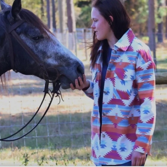 No Comment NY-LA woman’s Aztec shacket Jacket shirt long sleeve, size XL - Picture 3 of 14